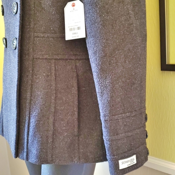 Cashmere/Wool Blend Pea Coat - Picture 4 of 8